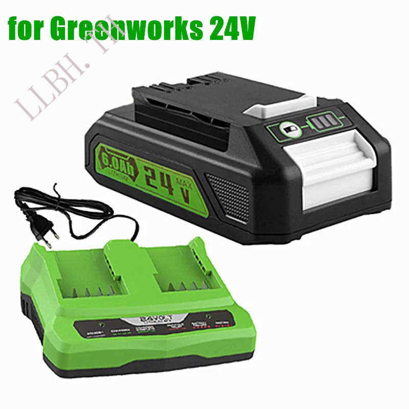 Om OEM แทนที่ greenworks แบตเตอรี่24V แบตเตอรี่ลิเธียมเข้ากันได้กับเครื่องมือ greenworks 24V 48V
