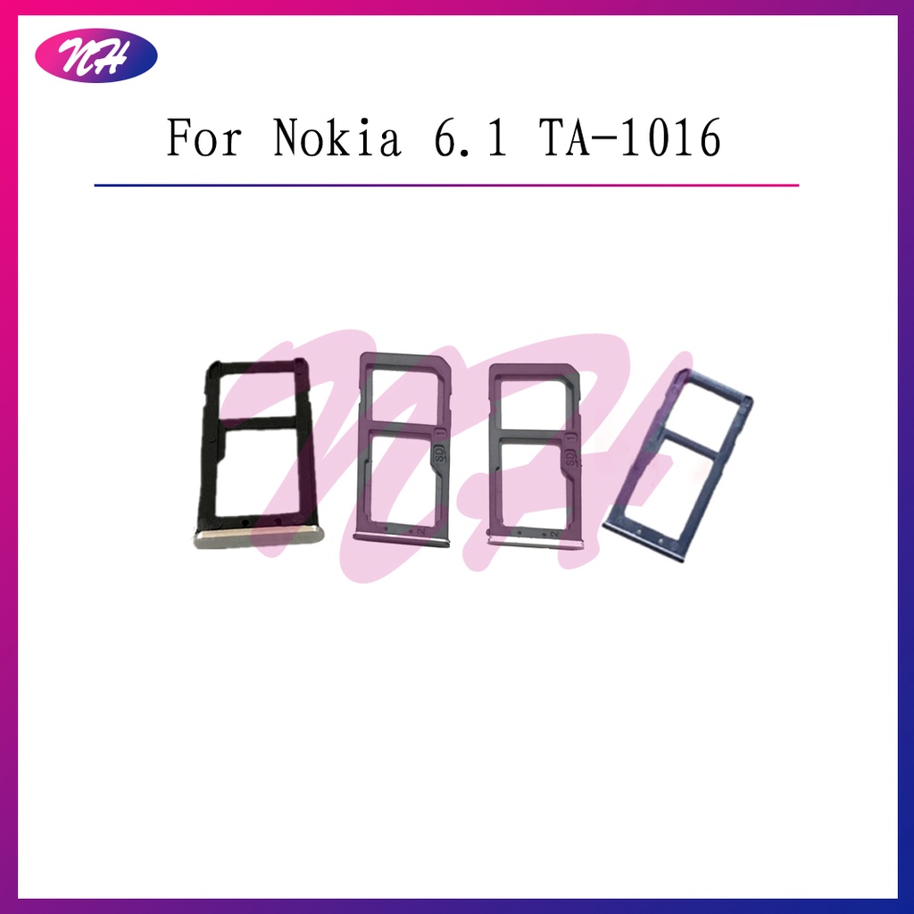 สําหรับ Nokia 6 TA-1000 TA-1021 TA-1033 TA-1039 TA-1025 TA-1003 ถาด SIM การ์ด SD ถาดสล็อตพร้อม Pin