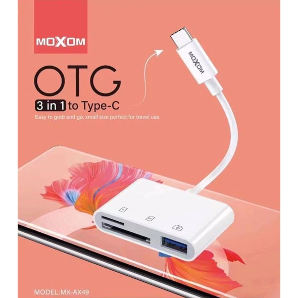 อะแดปเตอร์ MOXOM MX-AX49 3 in 1 ถึง Type-C OTG