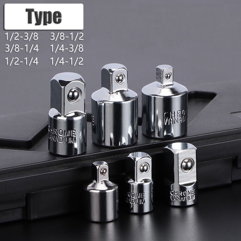อะแดปเตอร์ประแจวงล้อ 1/4 Turn 3/8 Turn 1/2 Large Flying Turn Small Flying CR-V Chrome Vanadium Steel