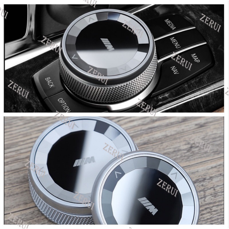 Zr ฝาครอบปุ่มลูกบิดมัลติมีเดีย คริสตัล M สําหรับตกแต่งรถยนต์ BMW New 3 5 Series E60 F20 E87 E90 E92 E93 F34 F30 F10 X5 E70 F15 X3