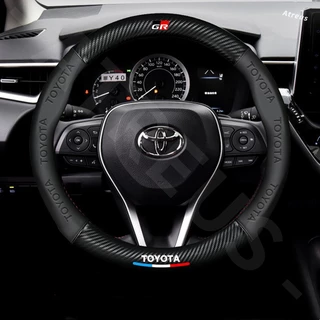 Toyota GR หุ้มพวงมาลัย หุ้มพวงมาลัยรถยนต์ ปลอกหุ้มพวงมาลัยรถยนต์ ปลอก สำหรับ Toyota Prius Fortuner Corolla Cross CHR Camry Wish Vios Veloz Estima Sienta Yaris Ativ Altis Sienta bZ4X Hiace Hilux Revo
