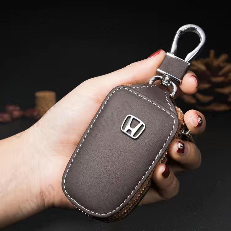 เคสรีโมตกุญแจรถยนต์ แบบหนัง สําหรับ Honda Accord Fit Jazz City Civic CRV Brio Mobilio BRV HRV Freed Odyssey Shuttle Vezel WRV