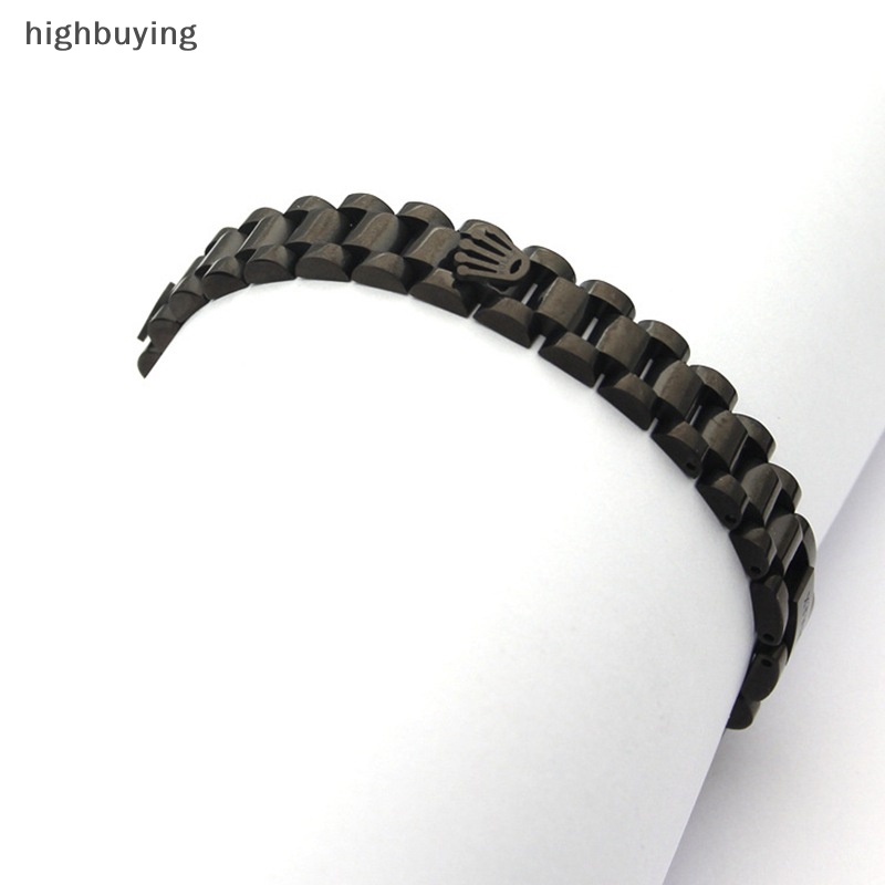 [highbuying] แฟชั่น สวยหรู มงกุฎ สร้อยข้อมือ สเตนเลส นาฬิกา โซ่ กําไลข้อมือ สําหรับผู้ชาย ผู้หญิง คู่รัก เครื่องประดับ ของขวัญ ใหม่ พร้อมส่ง