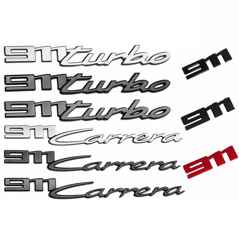 PORSCHE สติกเกอร์ตราสัญลักษณ์ 911 โลโก้ GT3 911Carrera 911turbo Digit สําหรับตกแต่งด้านหลังรถยนต์
