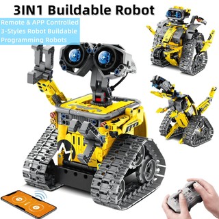STEM Building Toys Remote & APP Controlled Creator 3in1 Wall Robot/Explorer Robot/Mech Dinosaur Toys Set Creative Gifts for Boys Girls Kids Aged 6 7 8-12 520pcs Building Blocks Robot