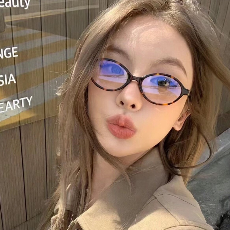 2024 แว่นกันแดดทรงรีใหม่, แว่นกันแดดเนิร์ดทันสมัย, แว่นตาป้องกันแสงสีฟ้าสไตล์คนดัง