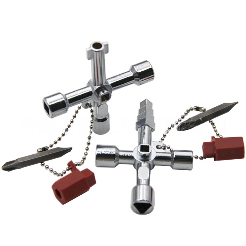 Picbliss กุญแจประแจสามเหลี่ยมกากบาทอเนกประสงค์ 4 ทางสําหรับรถไฟตู้ลิฟท์ไฟฟ้า - รูปที่ 7