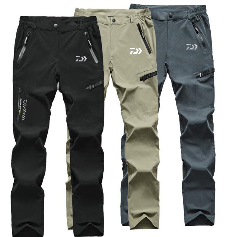 Daiwa Men กางเกงตกปลากางเกงกีฬากลางแจ้ง Anti-static Anti-UV Quick-drying Windproof Breathable กางเกง