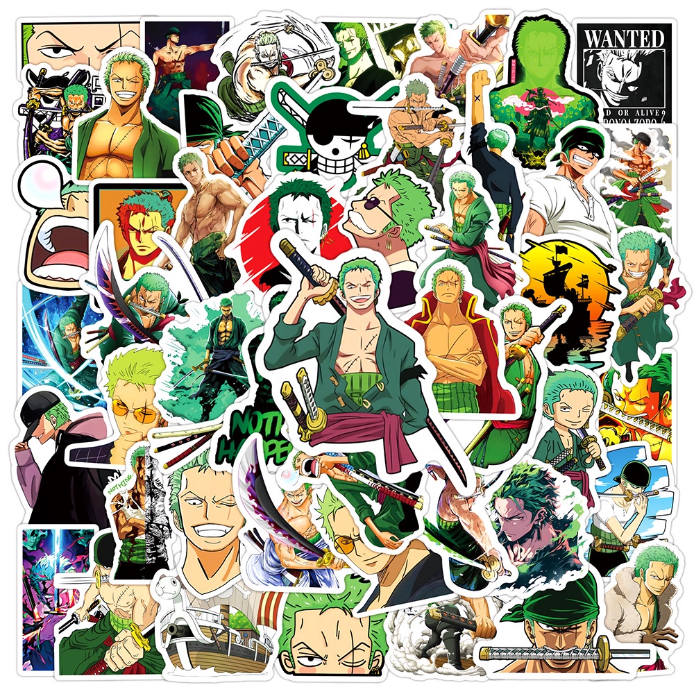 ❉ Roronoa Zoro Series 01 Stickers ❉ 50Pcs/Set DIY Fashion Waterproof Doodle Decals Stickers ราคา ถูกที่สุด ดีลบีเคเค