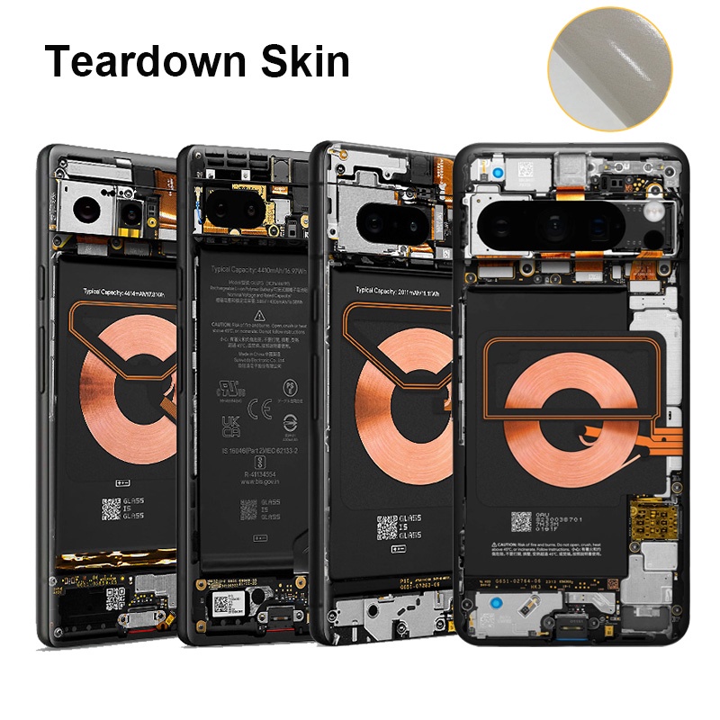 Google Pixel 7 6 8 Pro 6A Teardown Decal Skin Back Screen Protector ฟิล์มฝาครอบวงจร Camouflage 3M Wrap Matte สติกเกอร์