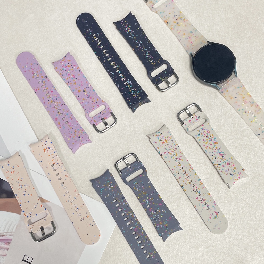 สายนาฬิกาข้อมือซิลิโคน 20 มม. สําหรับ Samsung Galaxy Watch 6 Classic 47 มม. 43 มม. Galaxy Watch 4/5/6 40 มม. 44 มม.