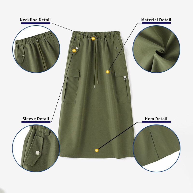 Zanzea กระโปรงคาร์โก้ ลําลอง แบบผูกเชือก สไตล์วินเทจ สําหรับผู้หญิง - รูปที่ 5