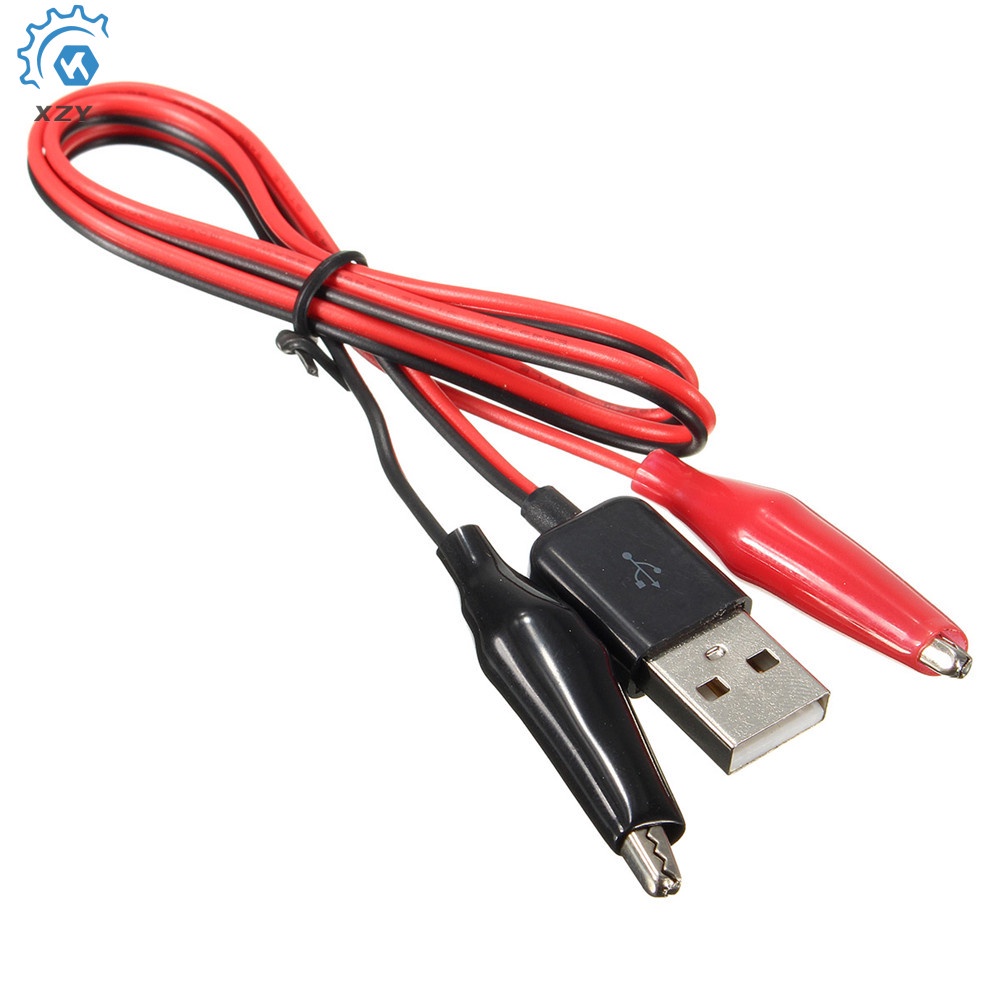 ชุดคลิปหนีบจระเข้ทดสอบสายเคเบิล USB ตัวผู้ เป็น ตัวผู้ ทองแดงคู่ สําหรับทดสอบวงจรไฟฟ้า