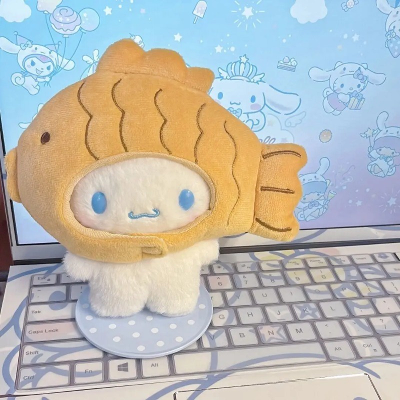 ตุ๊กตายัดนุ่น ผ้ากํามะหยี่ขนนิ่ม รูปการ์ตูน Sanrio Cinnamoroll Kawaii Taiyaki น่ารัก ของขวัญวันเกิดเพื่อน