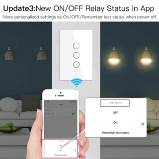 Tuya Smart Touch Switch Wifi สวิตซ์ไฟ สมาร์ทสวิซ สั่งผ่านมือถือ แบบต่อสาย N ไม่ต้องใช้ตัว capa มีประกัน