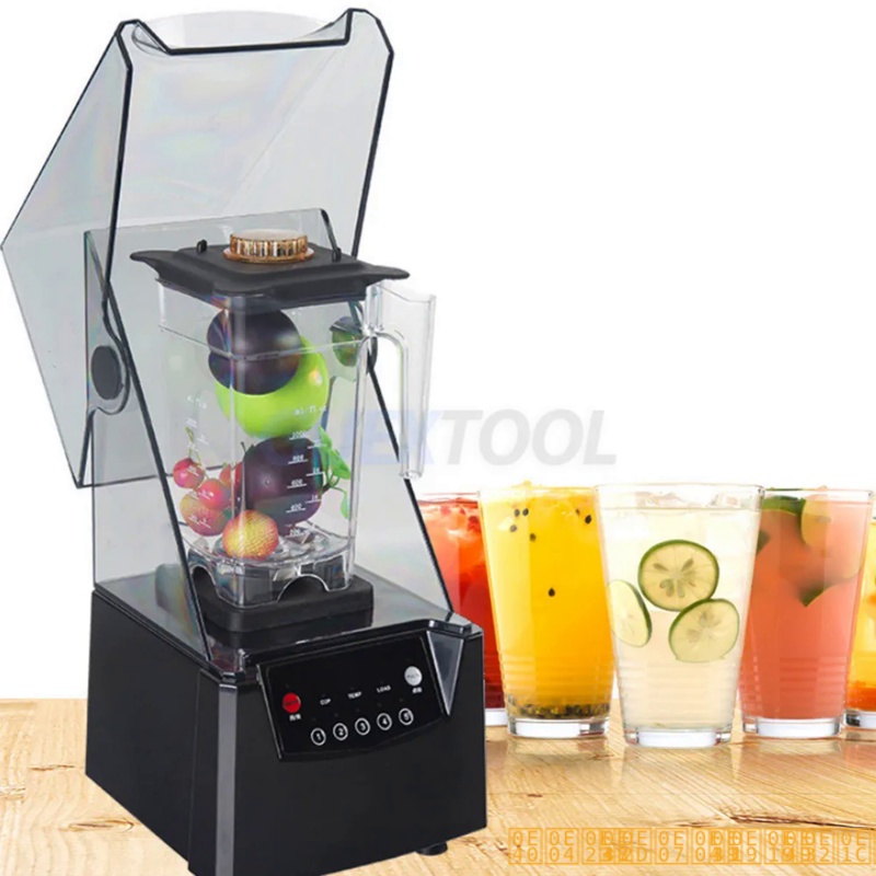 !! # @ Commercial Blender Juicer Smoothie Machine With Cover Crushed Ice Soy Milk Machine Gra Electric Blender Juicer