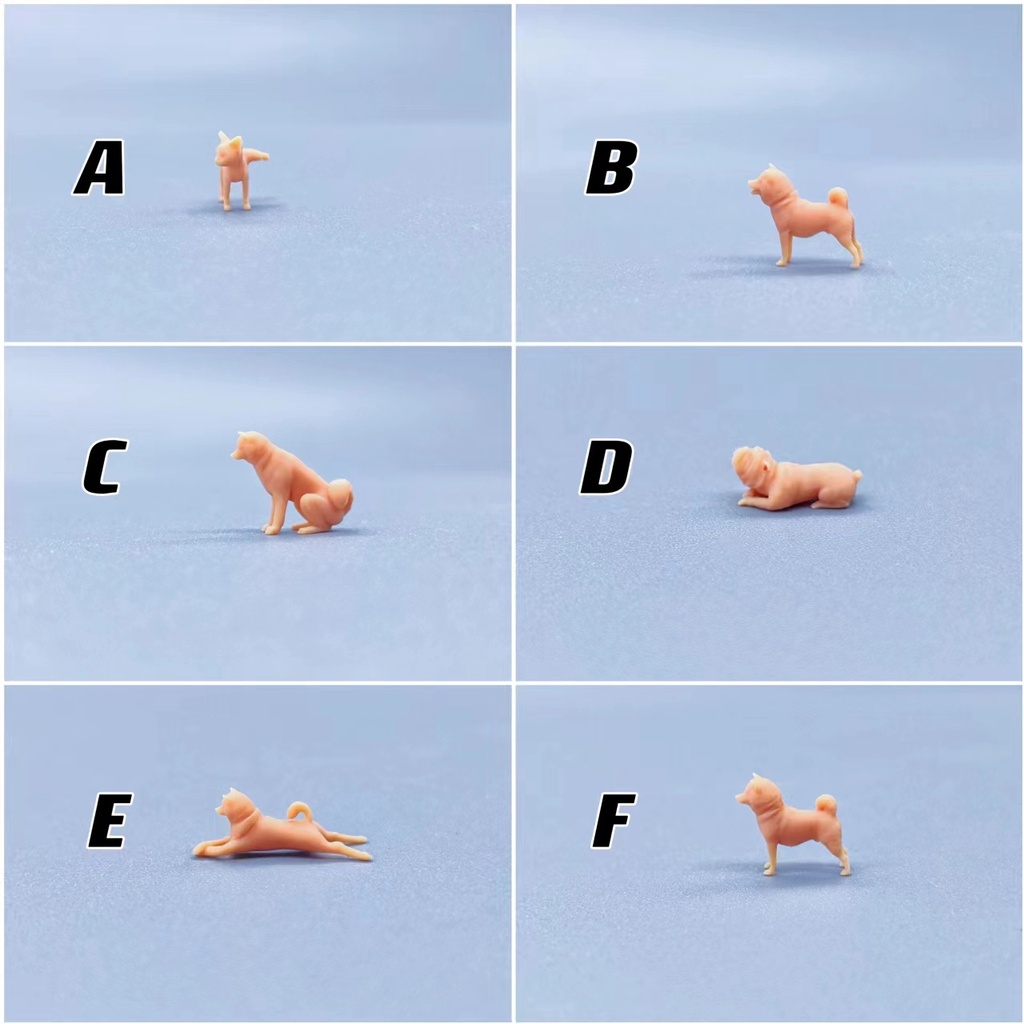 [Uh Hum Model] โมเดลตุ๊กตาสุนัขชิบะอินุ ขนาดเล็ก สีขาว 1: 64 1: 43 V534
