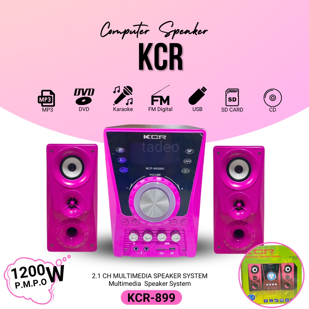 ลำโพงสเตอริโอ KCR ลำโพง ลำโพงคอมพิวเตอร์ รุ่น KCR-899 สินค้าใหม่ ลดล้างสต็อค (คละสี)