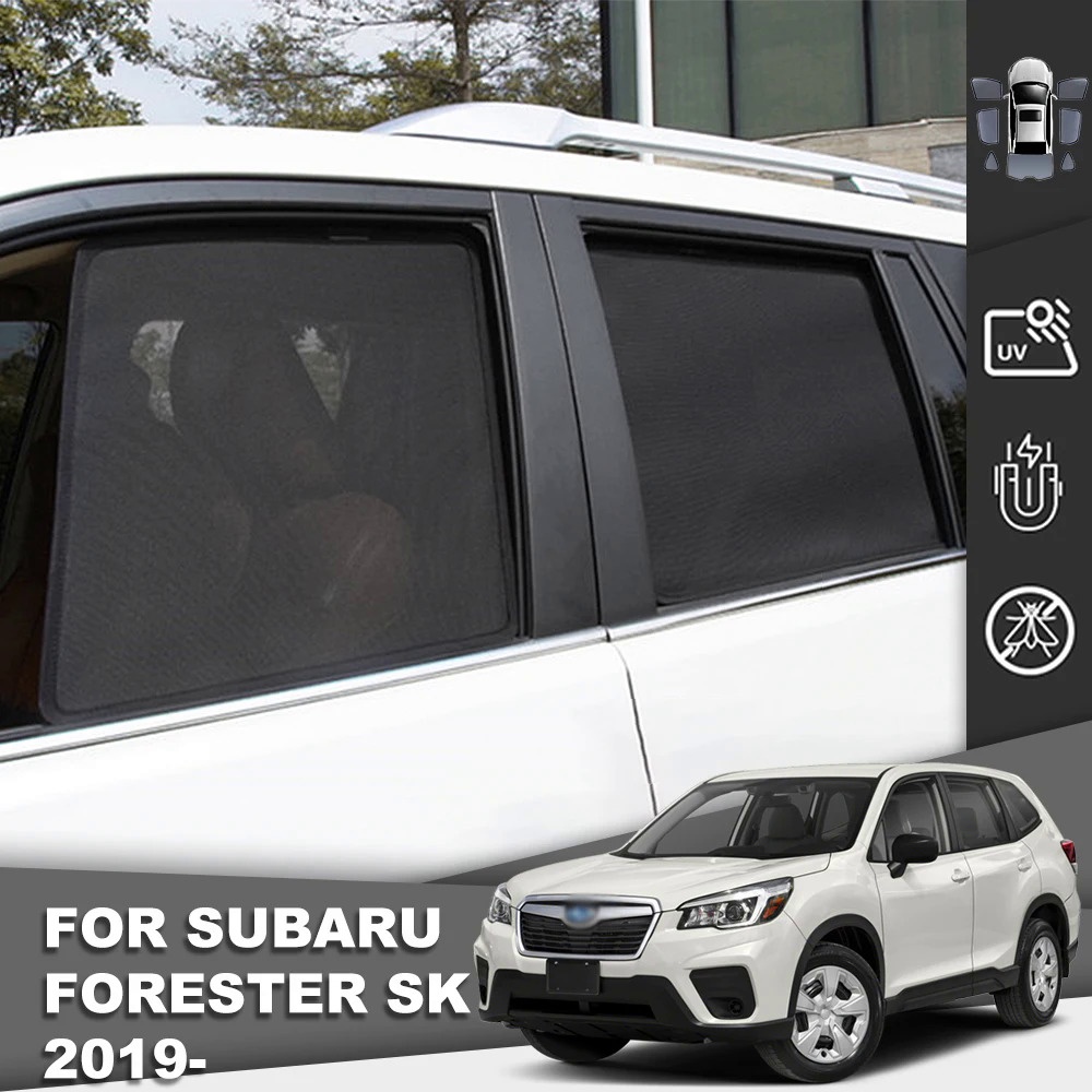 สําหรับ Subaru Forester SK 2019-2023 Magnetic Car Sunshade Visor ด้านหน้ากระจกผ้าม่านด้านหลังเด็กหน้าต่าง Sun Shade Shield