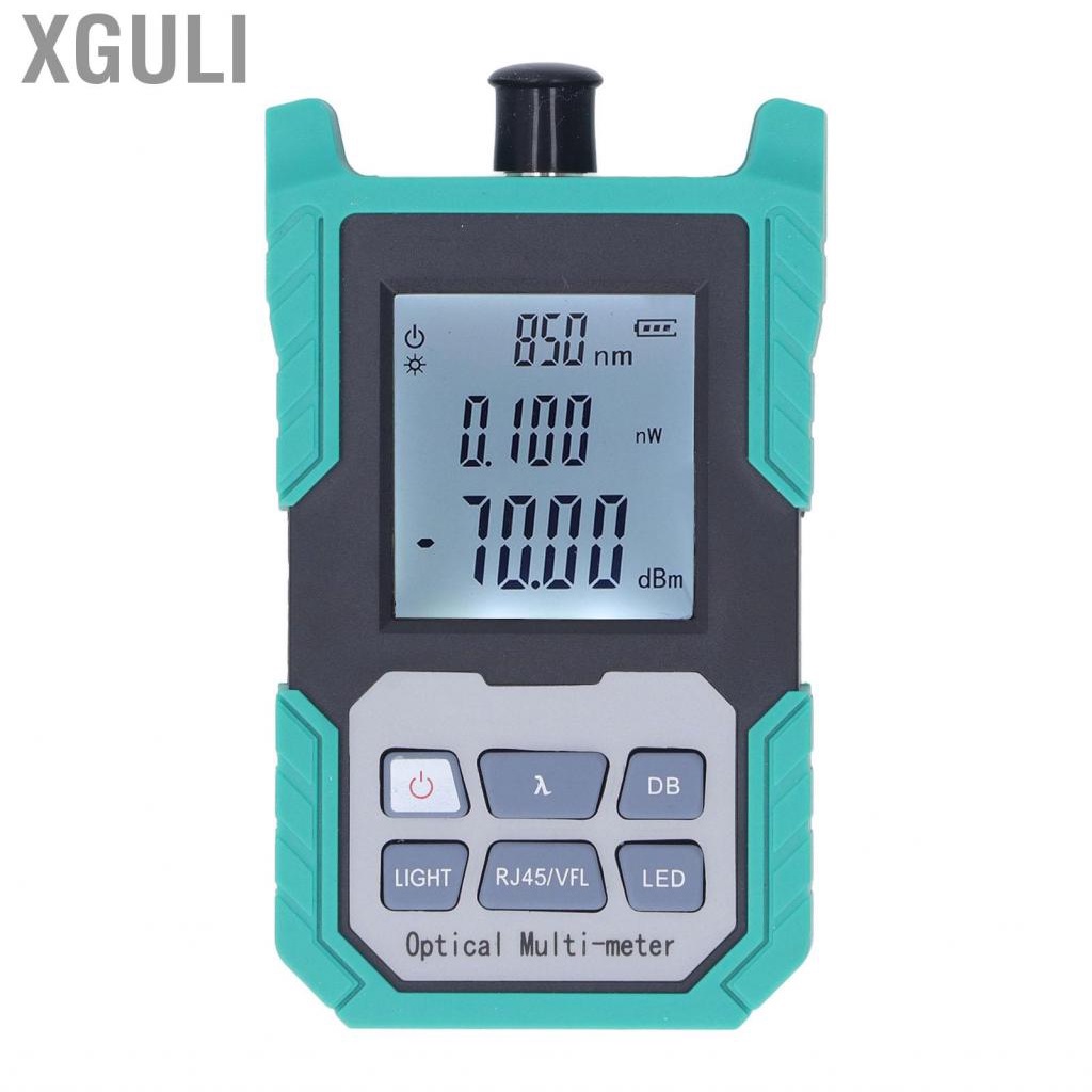 Xguli Optical Power Meter Mini Fiber Optic Cable Tester Multimeter High Accuracy with LED Light ‑70-+10dBm