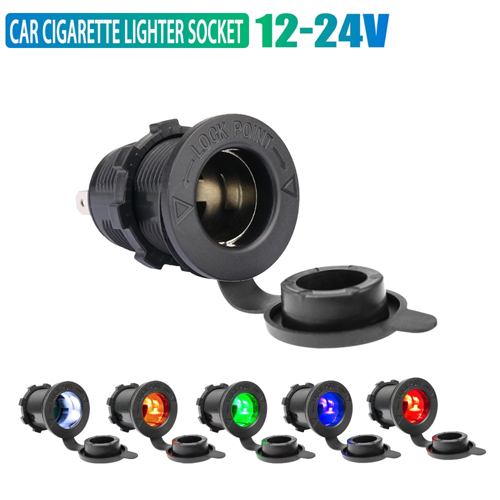 รถบุหรี่ไฟแช็กซ็อกเก็ต 12 V-24 V ปลั๊กกันน้ํา Power Outlet Adapter สําหรับรถยนต์ Marine รถจักรยานยนต์รถบรรทุก RV ATV