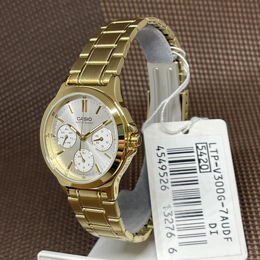 [Original] Casio LTP-V300G-7A Standard Analog Gold Tone Stainless Steel Band Ladies Watch