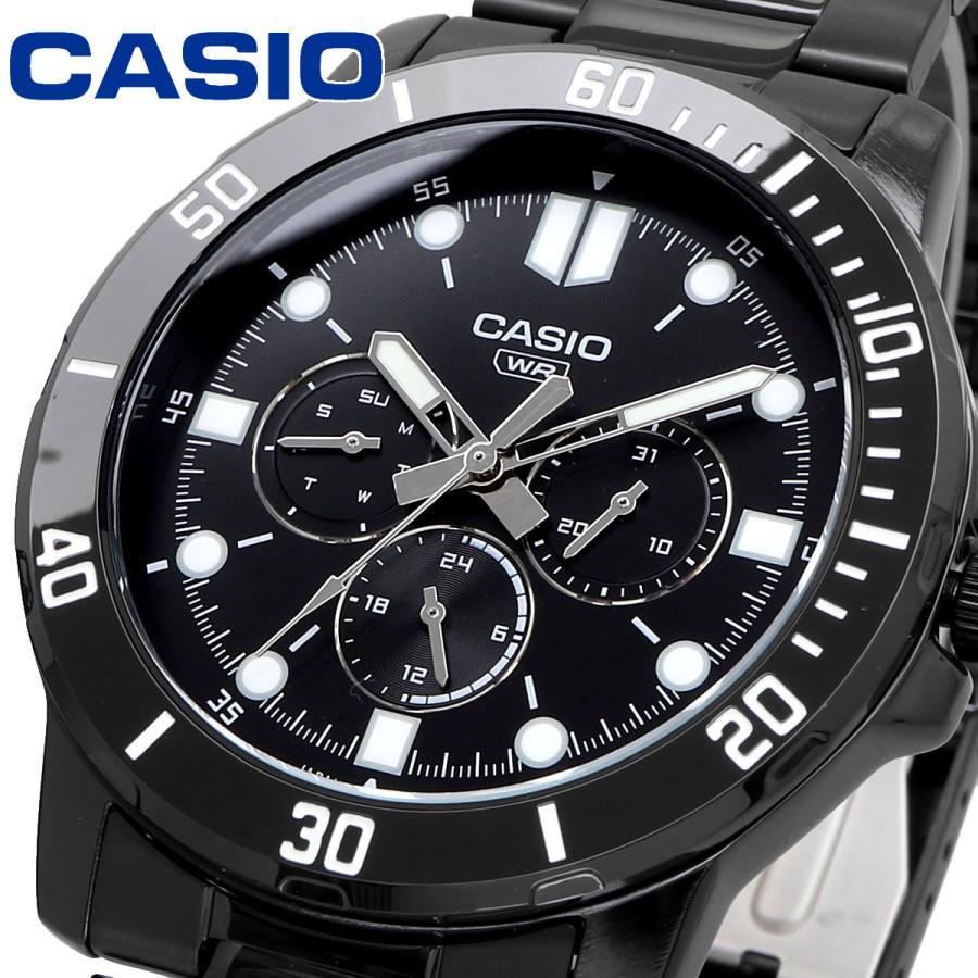 [Time Cruze] Casio MTP-VD300 Chronograph Stainless Steel Black Dial Men Watch MTP-VD300B-1EUDF MTP-