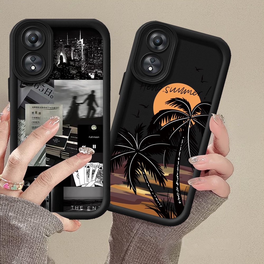Hostr เคสโทรศัพท์มือถือ แบบนิ่ม พิมพ์ลาย สําหรับ OPPO A18 A38 A78 A58 Reno 8T A57 2022 A17 A16 A16K A16E A15 A15S A54S A3S A5S A12E A12 F9 A31 A92 A52 A53 A33 A32 A54