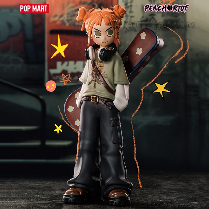 Pop MART โมเดลตุ๊กตาฟิกเกอร์ Peach Riot Rise Up Series ของเล่นสําหรับเด็ก