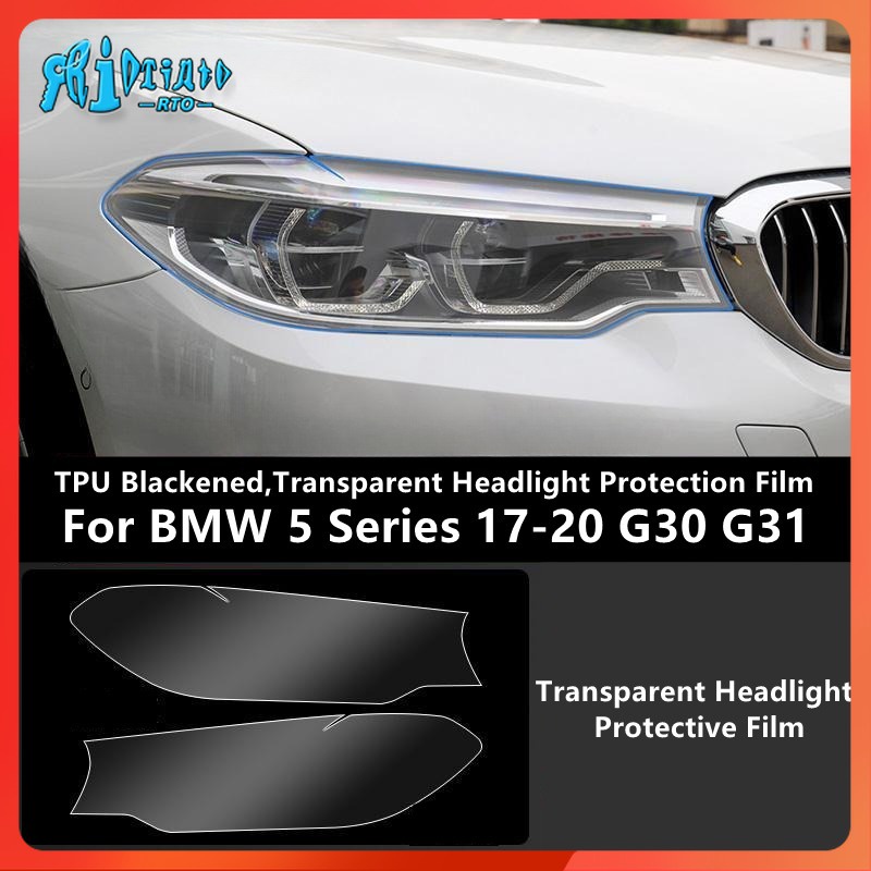 Rto ฟิล์ม TPU ใส ป้องกันไฟหน้า ป้องกันไฟหน้า ดัดแปลง สําหรับ BMW 5 Series 17-20 G30 G31