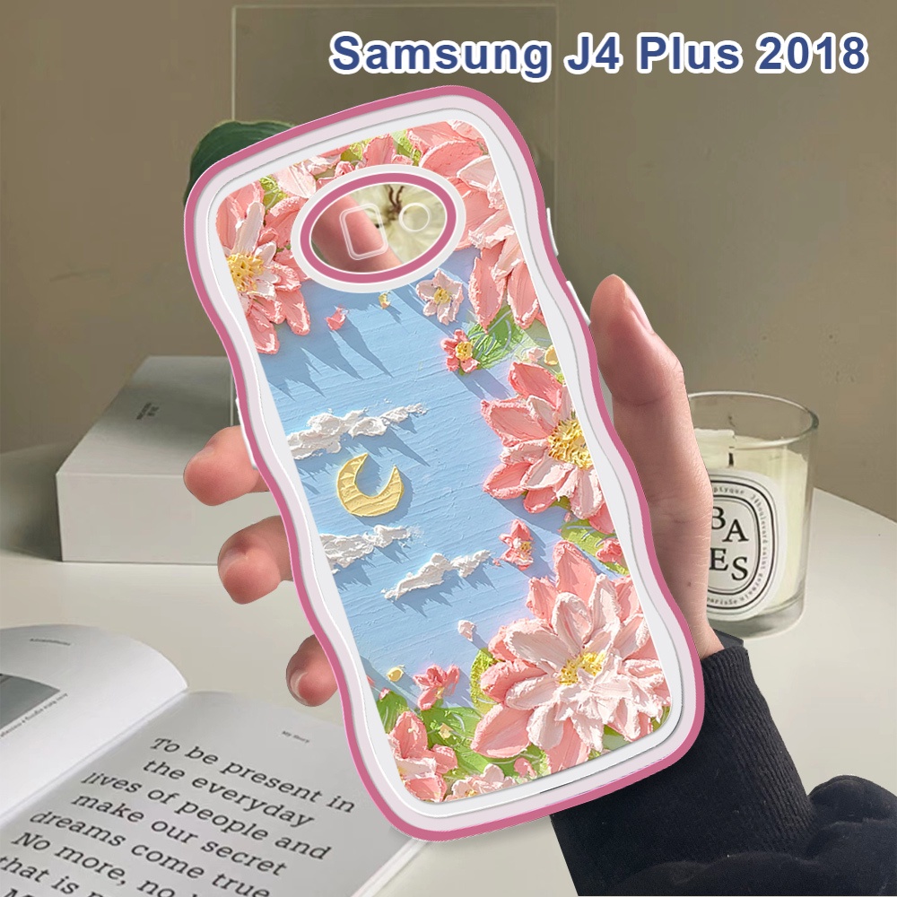 เคสโทรศัพท์มือถือ ซิลิโคนนิ่ม กันกระแทก ลายดอกไม้ สําหรับ Samsung Galaxy J4 J6 Plus 2018 J7 Prime J7 Pro 2017 J2 Pro 2018 J2 Prime