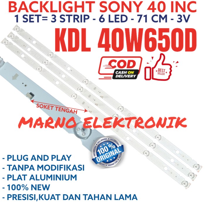 BACKLIGHT SONY 40 INC 40W KDL40W650D KDL 40W650D KDL-40W650D 6K LED 3V PART TOOL ELECTRO