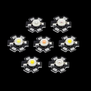 10 ชิ้น 1 วัตต์ 3 วัตต์ 5 วัตต์พลังงานสูงหลอดไฟ LED ไดโอดเต็มสเปกตรัมอบอุ่นเย็นธรรมชาติสีขาวสีแดงสีเขียว Royal Blue UV RGB พร้อม 20 มิลลิเมตร Star PCB