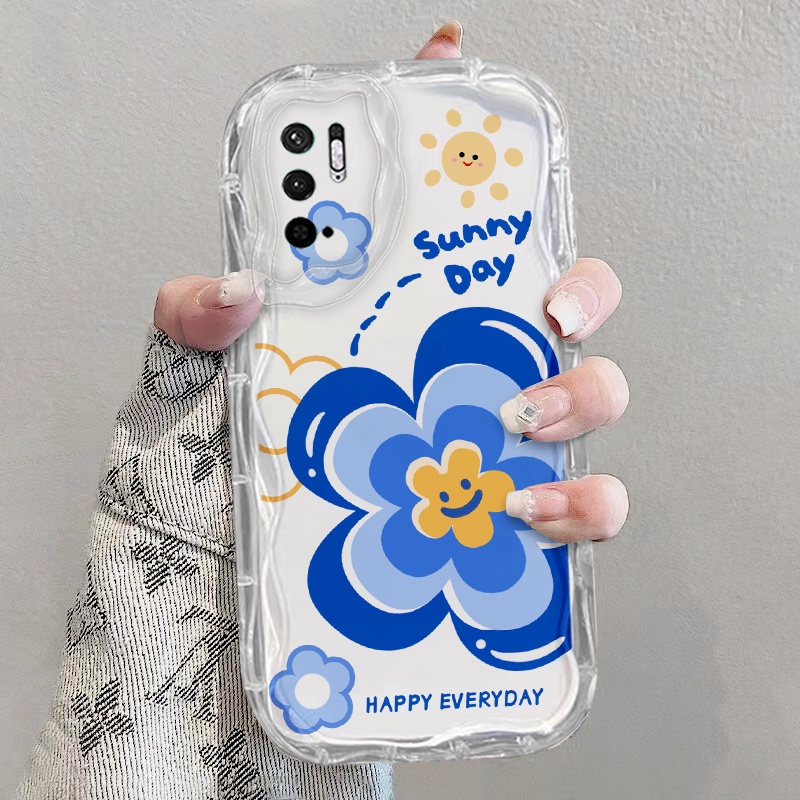 เคส Redmi NOTE 10 5G POCO M3 PRO ความโปร่งใสสูง เคสโทรศัพท์ใส นิ่ม ความรู้สึกสูง หยักแมว ดอกไม้ ใส เคสโทรศัพท์