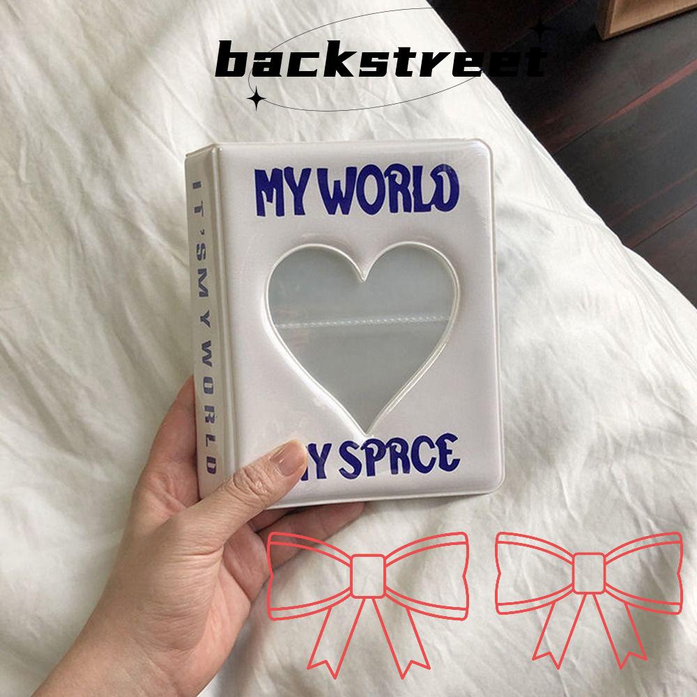 Backstreet อัลบั้มรูป รูปหัวใจน่ารัก กลวง ใส่โฟโต้การ์ด PVC 64 ช่อง ที่ใส่รูปผู้หญิง