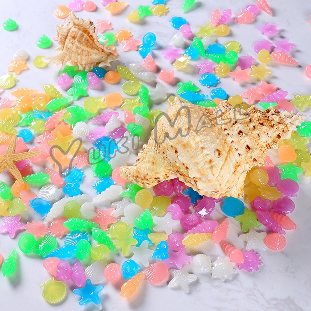 Yuki หินเรืองแสง รูปหอยสังข์ ตกแต่งสวน หรือตู้ปลา ขนาดหิน 2-3cm Luminous Stone - รูปที่ 7