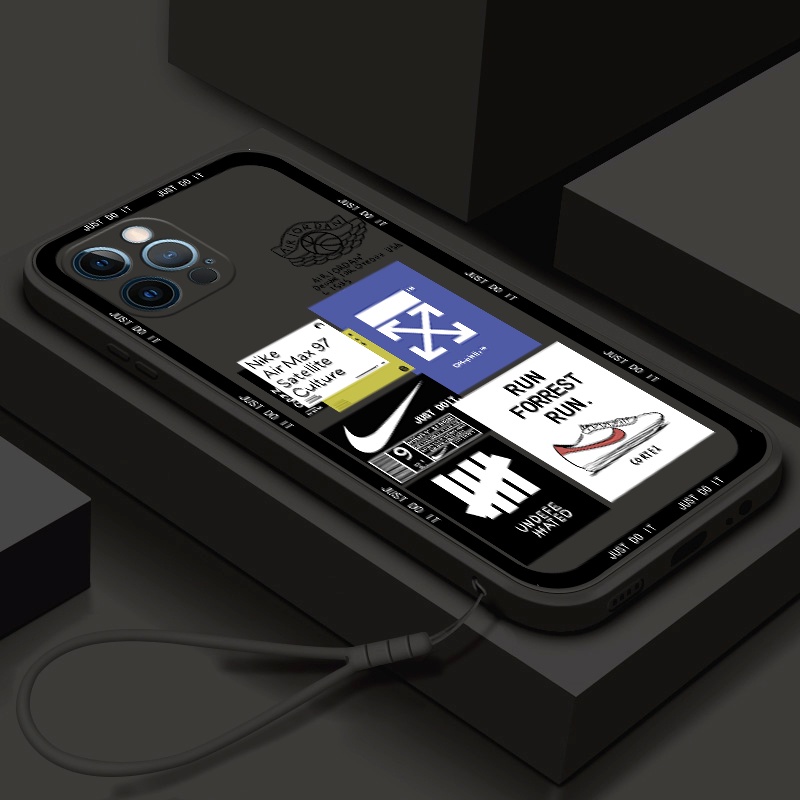 เคสโทรศัพท์มือถือแบบนิ่ม TPU กันกระแทก ลายฉลากแบรนด์แฟชั่น สําหรับ Apple Iphone 12 Pro Max Mini 11 Pro Max