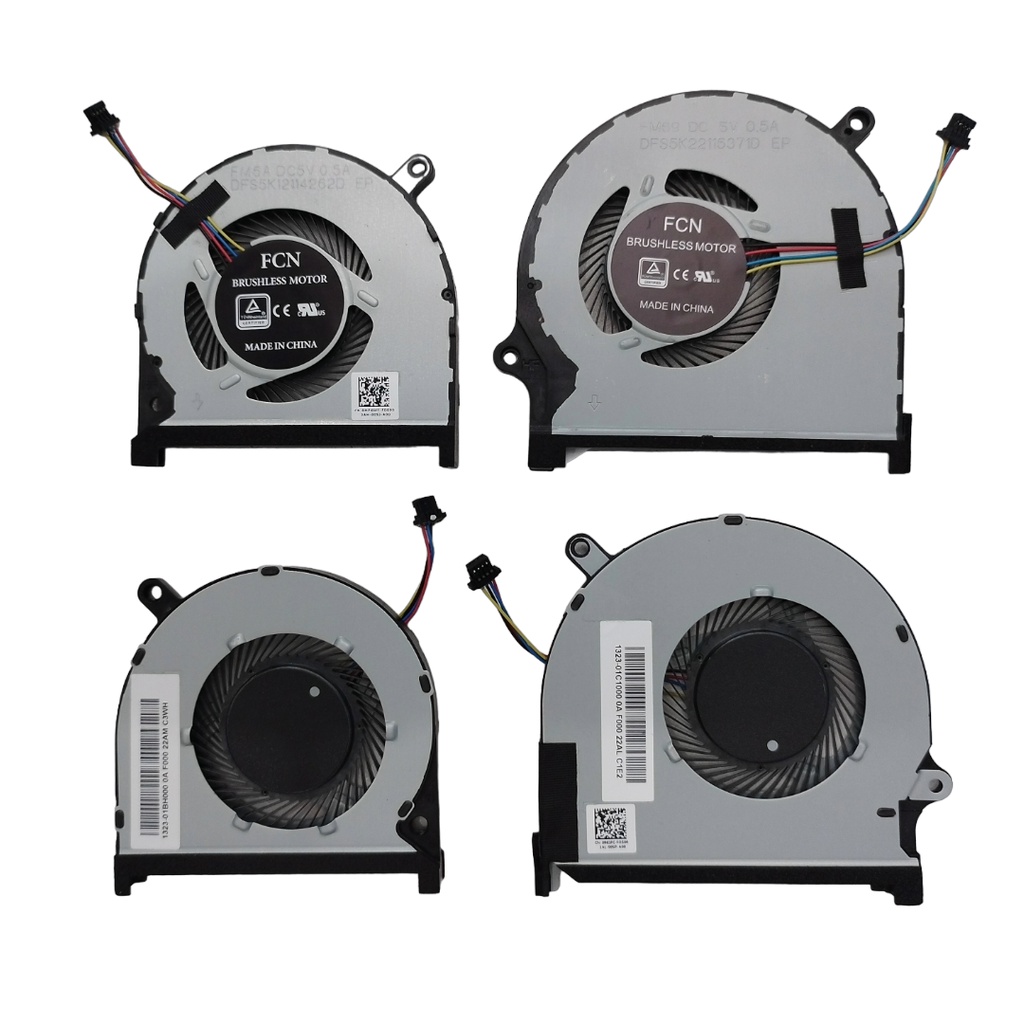 พัดลมแล็ปท็อป โน๊ตบุ๊ค DELL Inspiron 15-7590 [L+R] 1 คู่ 15-7591 P83F 0MPHWF 0861FC Cooling Fan