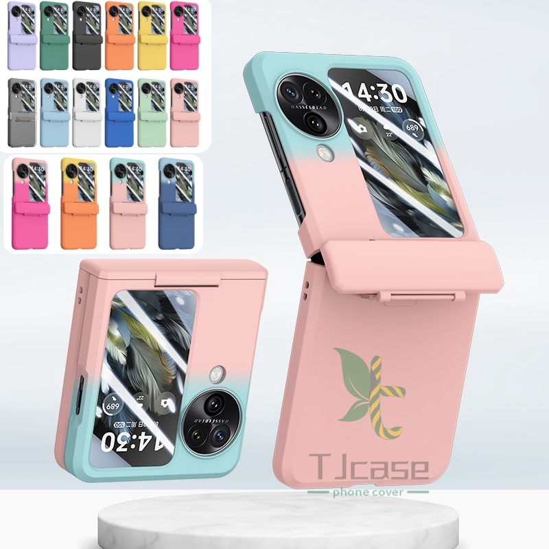 เคสโทรศัพท์มือถือ Pc แข็ง แบบฝาพับ บาง ไล่โทนสี สีแคนดี้ เป็นมิตรกับผิวหนัง สําหรับ OPPO Find N2 N3