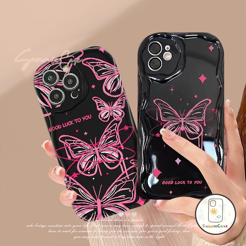ฝันศิลปะผีเสื้อการ์ตูนกรณีโทรศัพท์นุ่มเข้ากันได้ iPhone 14 15 8 7 Plus 11 14 12 13 15 Pro Max X XS Max XR 7Plus SE 2020