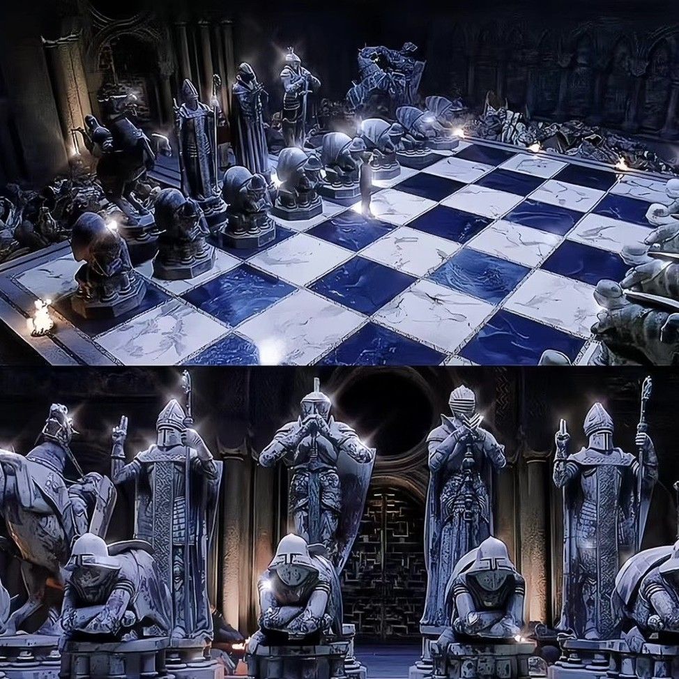 ของแท้ โมเดลหมากรุก Harry Potter Wizard Chess Medieval War เครื่องประดับ