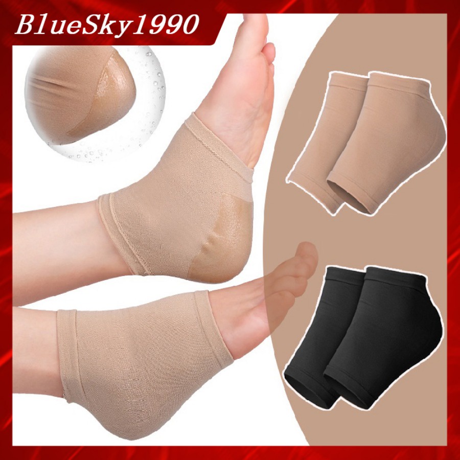Bluesky1990 เจลซิลิโคน ป้องกันส้นเท้า แผ่นรองส้นเท้า ถ้วยรองฝ่าเท้า ซัพพอร์ตเท้า ดูแลผิว ซ่อมแซมเบาะ ถุงเท้าครึ่งหลา ขายดี