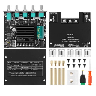 ZK-MT21 TPA3116 2.1 ช่องบลูทูธ 5.0 เครื่องขยายเสียงซับวูฟเฟอร์ 50WX2 + 100W เครื่องขยายเสียงสเตอริโอเบส