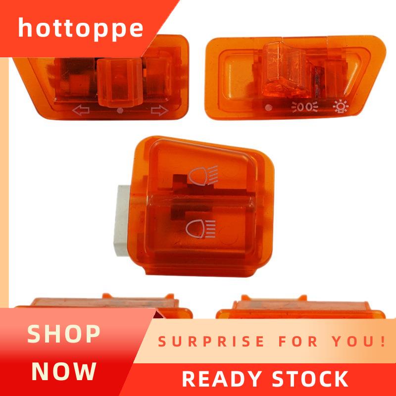 【hottoppe】ปุ่มสวิตช์ไฟเลี้ยวรถจักรยานยนต์ สีส้ม สําหรับสกูตเตอร์ GY6 50Cc 125Cc 150Cc Honda DIO AF17 AF18