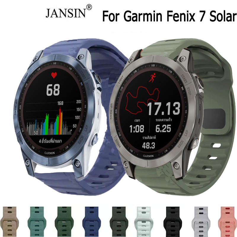 สาย Garmin Fenix 7 Solar สายนาฬิกา สายนาฬิกา ซิลิโคน สำหรับ Fenix7 Solar สมาร์ทวอทช์
