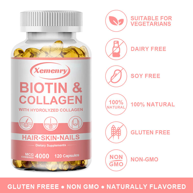 Biotin Collagen 4000 Mcg - วิตามินบำรุงสุขภาพผม ผิว เล็บ กระดูกและข้อ thumbnail 3