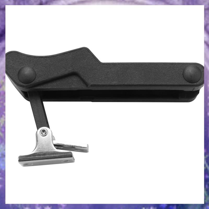 [PKAM] ล็อคสลักมือจับประตูแบบยืดหยุ่น 3.8 นิ้ว ยางนุ่ม สีดํา Over-Center C7-10