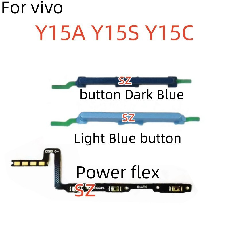 เฟล็กซ์ปุ่มเปิดปิดสําหรับ vivo Y15A Y15S Y15C ปุ่มปรับระดับเสียง
