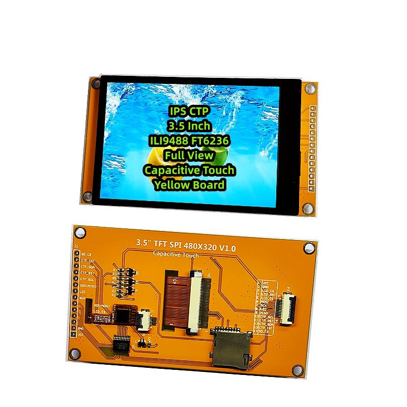 Hot Sale IPS CTP 3.5 Inch module ILI9488 FT6236 Full View Yellow Board Capacitive Touch